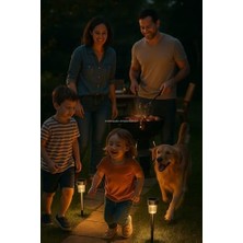 Gndz Home Güneş Enerjili Bahçe Lambası Seti, 10 Adet, Su Geçirmez Plastik, LED Aydınlatmalı, Dış Mekan, Dekoratif Solar Lamba, Otomatik Şarjlı, Geceleri Işıklı, Bahçe Yolu Lambası