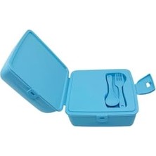 Gndz Home Wiggle Cinnamoroll Temalı Lisanslı 4 Bölmeli Plastik Çocuk Beslenme Kutusu - Yemek Saklama Kabı Kaşık ve Çatallı