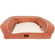 Vaelmont Pembe-Turuncu Büyük Boy Bambi Köpek Yatağı ile Konforlu Uyku Kedi ve Köpek Yatağı 85X65X35