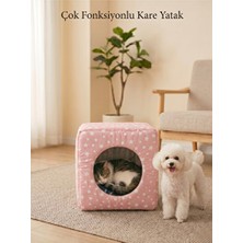 UltraNova Vaelmont Çok Fonksiyonlu Kapalı Kare Sünger Yatak Kedi ve Köpek Yatağı