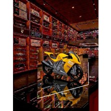 Oyuncak Sahili Motor Motosiklet Motorbisiklet Motorsiklet Erkek Oyuncak Yarış Sarı Motor 28X18 cm Detaylı Kırılmaz Race Moto Sarı