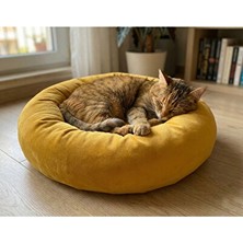 Vaelmont Küçük Irk Kedi ve Köpek Polar Simit Yatağı 50CM Kedi ve Köpek Yatağı