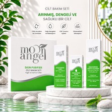 Moon Angel Skin Purifier 3`lü Cilt Bakım Seti Yağlı ve Karma Ciltler Için Temizleyici Jel Tonik ve Serum Seti