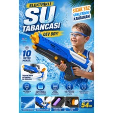 Brother Toys Büyük Boy Otomatik Atış Yapan Işıklı Elektrikli 10 Metre Menzil Su Tabancası 54 Cm.