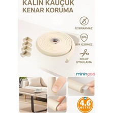 Vaelmont Esnek Kauçuk Köşe Koruyucu, Darbe ve Çarpma Önleyici 4,6 Metre Koruyucu ve Kilit 4 Adet