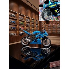 Oyuncak Sahili Honda Cbr Rr Tarzı Yarış Motoru Oyuncak Motorsiklet 13CM Metal Plst Model Çekbırak Oyuncak Koleksiyon Motosiklet Mavi