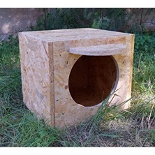 UltraNova Vaelmont Dayanıklı Soğuk ve Yağmura Dayanıklı Kedi Yuvası, 15MM Osb Kedi ve Köpek Yatağı