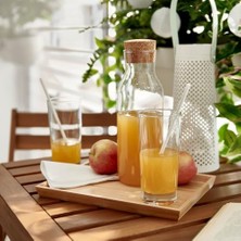 Gndz Home 365+ Şeffaf Camdan Sürahi; Mantar Tıpa Ile; (1 L)