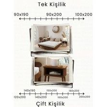 Renazzo Mobilya Damla 2'li Başlıklı Doğal Masif Ahşap Karyola ve 2 Adet Komodin Seti