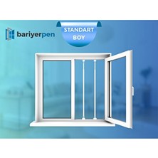 Vaelmont Esnek ve Taşınabilir Pencere Güvenlik Bariyeri Çift Seti Koruyucu ve Kilit