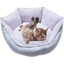 UltraNova Vaelmont Silinebilir Açık Pembe Yatak - 55 cm Çap, Konfor ve Kolay Temizlik Kedi ve Köpek Yatağı