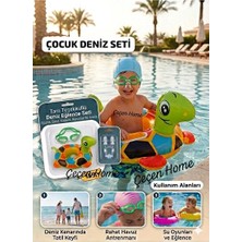 Vaelmont Sevimli Kaplumbağa Figürlü Çocuk Yüzme Simidi ve Gözlüğü Seti Kolluk & Simit