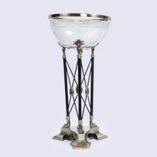 Evdema Vitale Metal Cam Ayaklı Meyvelik 30*30*53 cm