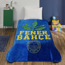 Taç Lisanslı Fenerbahçe Palamut Logo Tek Kişilik Battaniye