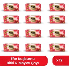 Efor Çay Efor Kuşburnu Bitki ve Meyve Çayı 2,25 gr x 20 Süzen Poşet - 12'li Koli