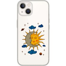 Moonset Iphone 14 Plus Uyumlu Baskılı Yumuşak Silikon Şeffaf Telefon Kılıfı