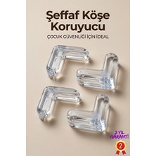 Vaelmont Yumuşak Silikon Masa Köşe Koruyucu, 4'lü Set Güvenlik Çözümü Koruyucu ve Kilit