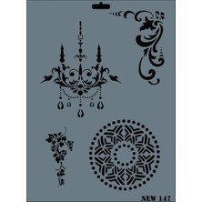 Aesco Rich New Seri N-147 Stencil 35X25 cm
