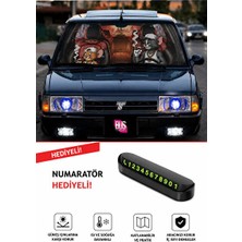 Vaelmont Tom & Jerry Temalı Metalize Ön Cam Güneşlik Perde Oto Güneşlik Perde