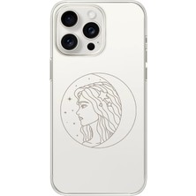 Moonset Iphone 15 Pro Uyumlu Baskılı Yumuşak Silikon Şeffaf Telefon Kılıfı
