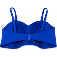 No Gossip Büyük Beden Straplez Ayarlanabilir Ince Askılı Desenli Kadın Bikini Üst