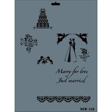 Aesco Rich New Seri N-128 Stencil 35X25 cm