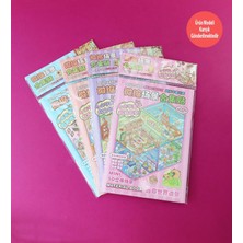 Giftmoda Dıy Kendin Yap Capybara 5d Sahne Sticker Seti – 8 Sayfa (4 Sahne + 4 Sticker)