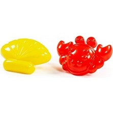 Vaelmont Yengeç ve Deniz Kabuğu Şekilli Plaj Oyuncak Kalıpları, Renkli ve Eğlenceli Plaj Oyuncakları