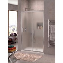 Waterline Ön Cephe 1 Sabit 1 Kayar Krom Profil Buzlu 5 mm Temperli Cam H190 cm