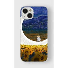 Moonset Iphone 13 Mini Uyumlu Baskılı Yumuşak Silikon Şeffaf Telefon Kılıfı
