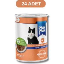 Pawpaw Somonlu Yetişkin Kedi Konservesi 24X400GR
