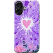 Moonset Iphone 16 Uyumlu Baskılı Yumuşak Silikon Şeffaf Telefon Kılıfı