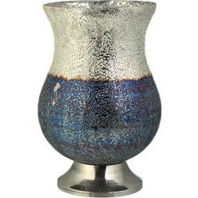 Evdema Mozaik Silver Blue Vazo Büyük 28*28*44 cm