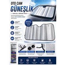 Vaelmont Lüks Ön Cam Güneşlik, Standart ve Balonlu Tasarım Oto Güneşlik Perde 60X130CM