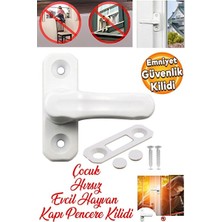 Vaelmont Çocuk Güvenliği Için Pvc Pencere ve Kapı Emniyet Mandalı Koruyucu ve Kilit