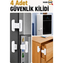 Vaelmont Buzdolabı Kapısı Kilidi, Çocuk Güvenliği ve Kapı Sabitleyici Koruyucu ve Kilit 4 Adet