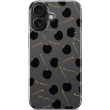 Moonset Iphone 16 Uyumlu Baskılı Yumuşak Silikon Şeffaf Telefon Kılıfı