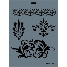 Aesco Rich New Seri N-118 Stencil 35X25 cm
