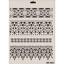 Aesco Rich Dantel Seri DN-903 Stencil 35X25 cm