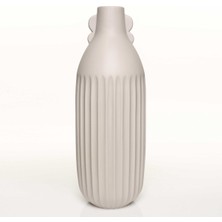 Evdema Vitale Antıque Krem Vazo Büyük 14X14X45 cm