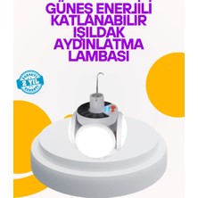 Aesco Solar Enerjili Katlanabilir LED Kamp ve Bahçe Lambası