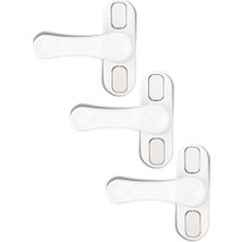 Vaelmont Beyaz Pencere Güvenlik Kilidi, Çocuklara Karşı Ekstra Koruma Koruyucu ve Kilit