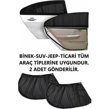 Vaelmont Çiftli Oto Güneşlik Perdesi Seti Seyahatlerde Güneş Koruyucu