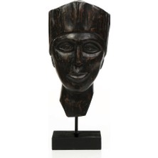 Evdema Standlı Büst Dekor BLACK-17X16,5X39CM