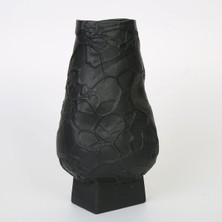 Evdema Siyah Dalgalı Vazo 24*22*31 cm