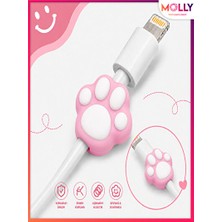 Vaelmont Sevimli Silikon Kablo Koruyucu - Kırılma ve Hasar Önleyici Tasarım Koruyucu ve Kilit
