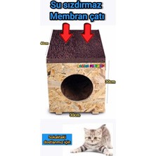 Vaelmont Ahşap Kedi Kulübesi ve Yatağı - Doğal ve Güvenli Konfor Alanı Kedi ve Köpek Yatağı