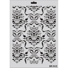 Aesco Rich Dantel Seri DN-912 Stencil 35X25 cm