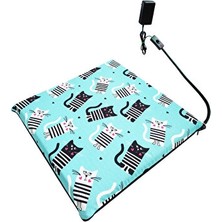 Vaelmont Isıtmalı Kedi ve Köpek Minderi, 12V Güçle Sıcak ve Rahat Kedi ve Köpek Yatağı 45X45 cm