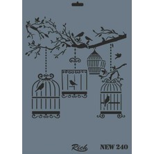Aesco Rich New Seri N-240 Stencil 35X25 cm